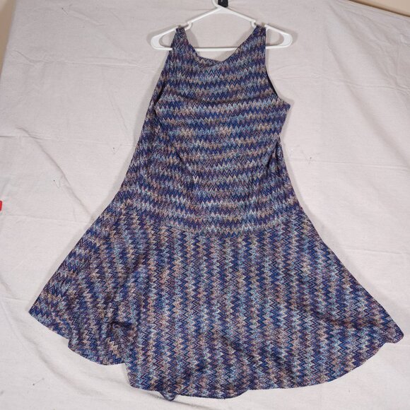Maeve Westwater Purple Chevron Knit Dress Womens Medium Slip Sleeveless Zig-Zag - Picture 2 of 14